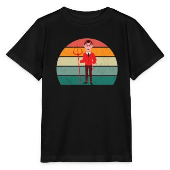 diable satan diabolique enfer peur horreur - T-shirt bio MINI CREATOR Stanley/Stella Enfant - noir - Devant - Mikhail (115cm)