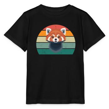 Rote Pandas Rot Panda Bambus Asien Roter Pandabär - Stanley/Stella Kinder T-Shirt MINI CREATOR  - Schwarz - Vorne - Mikhail (115cm)