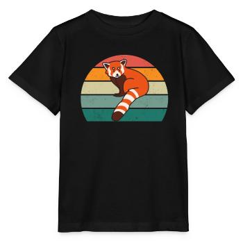 Rote Pandas Rot Panda Bambus Asien Roter Pandabär - Stanley/Stella Kinder T-Shirt MINI CREATOR  - Schwarz - Vorne - Mikhail (115cm)