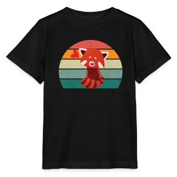 Rote Pandas Rot Panda Bambus Asien Roter Pandabär - Stanley/Stella Kinder T-Shirt MINI CREATOR  - Schwarz - Vorne - Mikhail (115cm)