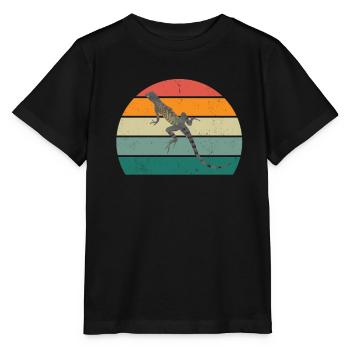 Lézard Lézards Écailles à sang froid Reptiles - T-shirt bio MINI CREATOR Stanley/Stella Enfant - noir - Devant - Mikhail (115cm)
