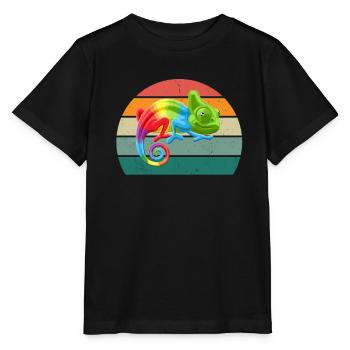 Lézard Lézards Écailles à sang froid Reptiles - T-shirt bio MINI CREATOR Stanley/Stella Enfant - noir - Devant - Mikhail (115cm)