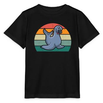 phoques phoques phoques phoques phoques à oreilles nageuses phoque - T-shirt bio MINI CREATOR Stanley/Stella Enfant - noir - Devant - Mikhail (115cm)