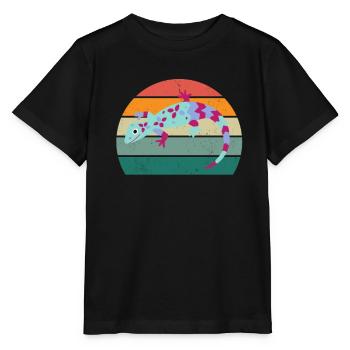 Lézard Lézards Écailles à sang froid Reptiles - T-shirt bio MINI CREATOR Stanley/Stella Enfant - noir - Devant - Mikhail (115cm)