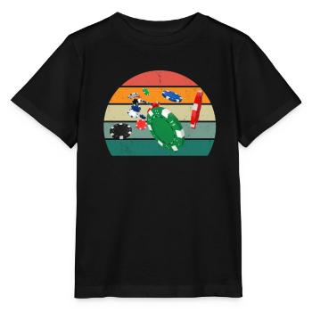 Poker Player Luck Strategy Texas Hold'em Poker - Stanley/Stella MINI CREATOR Kids’ T-Shirt - black - Front - Mikhail (115cm)