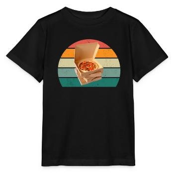 Pizzas Pizzas Salami Ham Italy Tomato Pizza - Stanley/Stella MINI CREATOR Kids’ T-Shirt - black - Front - Mikhail (115cm)