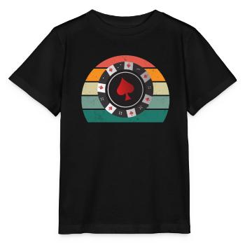 Pokerspieler Glück Strategie Texas Hold'em Poker - Stanley/Stella Kinder T-Shirt MINI CREATOR  - Schwarz - Vorne - Mikhail (115cm)