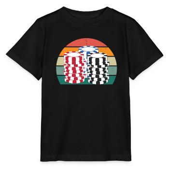 Poker Player Luck Strategy Texas Hold'em Poker - Stanley/Stella MINI CREATOR Kids’ T-Shirt - black - Front - Mikhail (115cm)