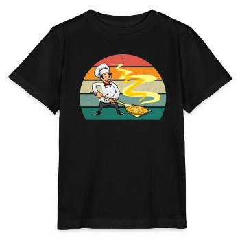 Pizzas Pizzas Salami Ham Italy Tomato Pizza - Stanley/Stella MINI CREATOR Kids’ T-Shirt - black - Front - Mikhail (115cm)