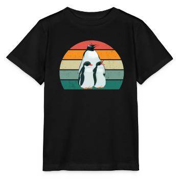 Pinguin Südpol Antarktis Kaiserpinguin Eselpinguin - Stanley/Stella Kinder T-Shirt MINI CREATOR  - Schwarz - Vorne - Mikhail (115cm)