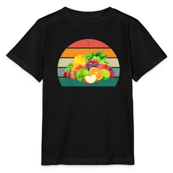 Fruits Fruits Fraise Melon Orange Cerise - T-shirt bio MINI CREATOR Stanley/Stella Enfant - noir - Devant - Mikhail (115cm)