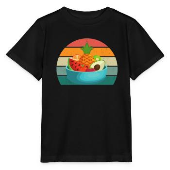 Fruits Fruits Fraise Melon Orange Cerise - T-shirt bio MINI CREATOR Stanley/Stella Enfant - noir - Devant - Mikhail (115cm)
