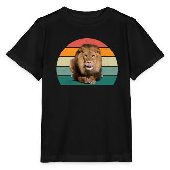 Lion Lioness Pride of Lions Mane Lion's Mane King Lion - Stanley/Stella MINI CREATOR Kids’ T-Shirt - black - Front - Mikhail (115cm)