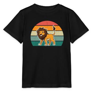 Lion Lioness Pride of Lions Mane Lion's Mane King Lion - Stanley/Stella MINI CREATOR Kids’ T-Shirt - black - Front - Mikhail (115cm)