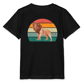 Lion Lioness Pride of Lions Mane Lion's Mane King Lion - Stanley/Stella MINI CREATOR Kids’ T-Shirt - black - Front - Mikhail (115cm)