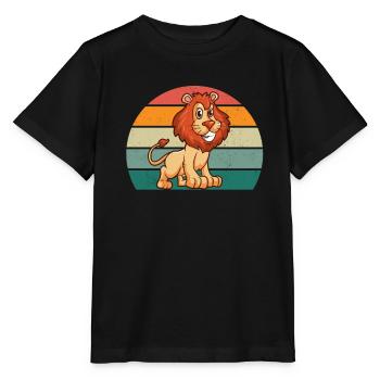Lion Lioness Pride of Lions Mane Lion's Mane King Lion - Stanley/Stella MINI CREATOR Kids’ T-Shirt - black - Front - Mikhail (115cm)