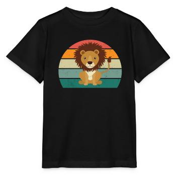 Lion Lioness Pride of Lions Mane Lion's Mane King Lion - Stanley/Stella MINI CREATOR Kids’ T-Shirt - black - Front - Mikhail (115cm)