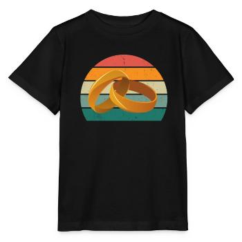 Mariage Mariage Petit ami Petite amie Mariage Amour - T-shirt bio MINI CREATOR Stanley/Stella Enfant - noir - Devant - Mikhail (115cm)