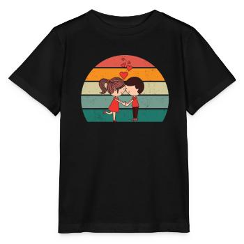 Mariage Mariage Petit ami Petite amie Mariage Amour - T-shirt bio MINI CREATOR Stanley/Stella Enfant - noir - Devant - Mikhail (115cm)