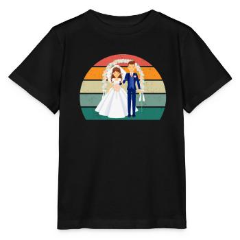 Heiraten Heirat Hochzeit Freund Freundin Ehe Liebe - Stanley/Stella Kinder T-Shirt MINI CREATOR  - Schwarz - Vorne - Mikhail (115cm)