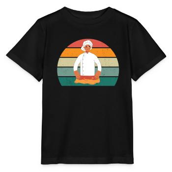 Kocher Koch Köchin Küche Restaurant Bar Bistro - Stanley/Stella Kinder T-Shirt MINI CREATOR  - Schwarz - Vorne - Mikhail (115cm)