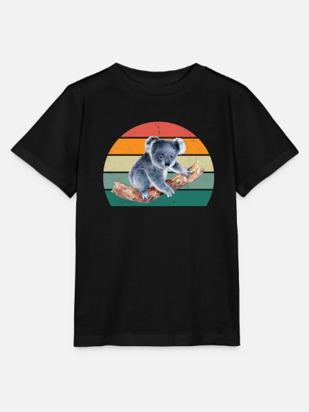 Koalas Koalabär Australien Beuteltier Beutel Koala - Stanley/Stella Kinder T-Shirt MINI CREATOR - Schwarz