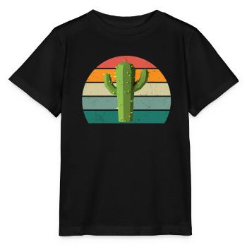 Kakteen Stachel Wüste Wüstenpflanze Aloe Kaktus - Stanley/Stella Kinder T-Shirt MINI CREATOR  - Schwarz - Vorne - Mikhail (115cm)