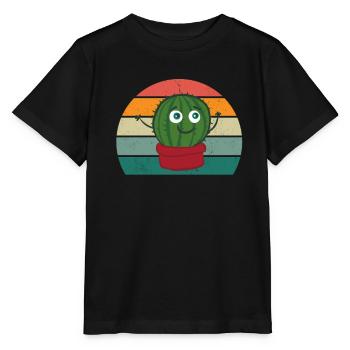 Kakteen Stachel Wüste Wüstenpflanze Aloe Kaktus - Stanley/Stella Kinder T-Shirt MINI CREATOR  - Schwarz - Vorne - Mikhail (115cm)