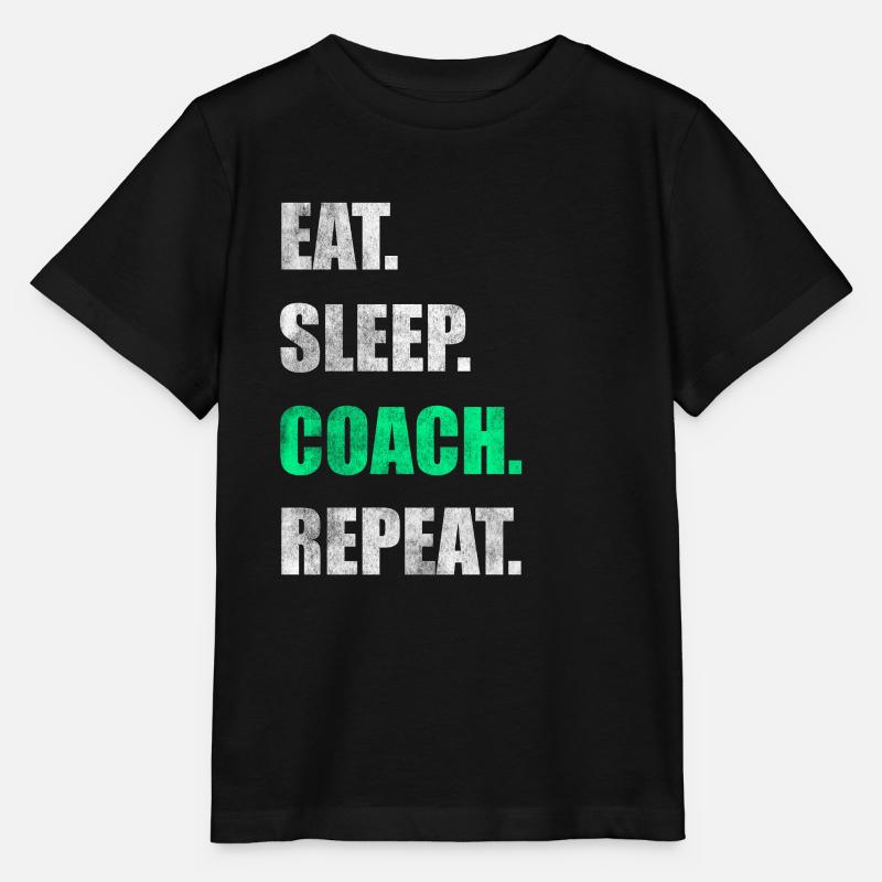 Eat Sleep Coach Wiederholung - Stanley/Stella Kinder T-Shirt MINI CREATOR - Schwarz