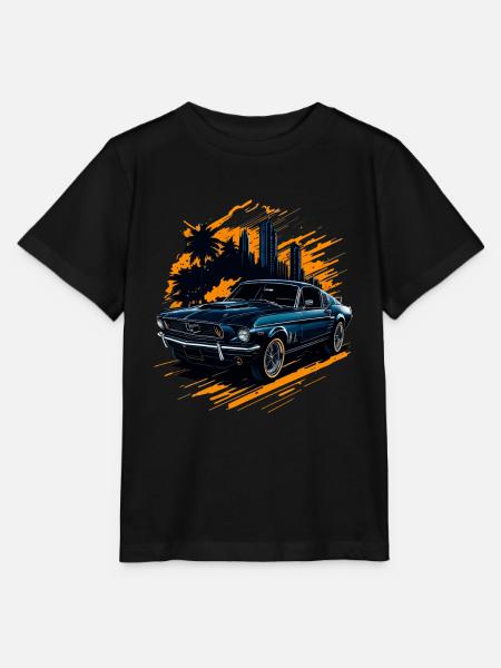 Klassischer Sportwagen - Stanley/Stella Kinder T-Shirt MINI CREATOR  - Schwarz
