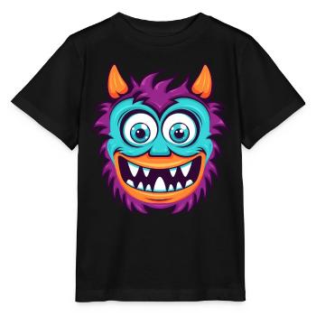 Süßes Halloween Monster - Stanley/Stella Kinder T-Shirt MINI CREATOR  - Schwarz - Vorne - Mikhail (115cm)