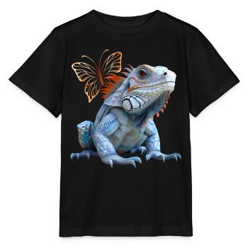Iguane - T-shirt bio MINI CREATOR Stanley/Stella Enfant - noir - Devant - Mikhail (115cm)