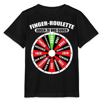 Finger-Roulette Augen zu und durch Mallorca JGA - Stanley/Stella Kinder T-Shirt MINI CREATOR  - Schwarz - Vorne - Mikhail (115cm)