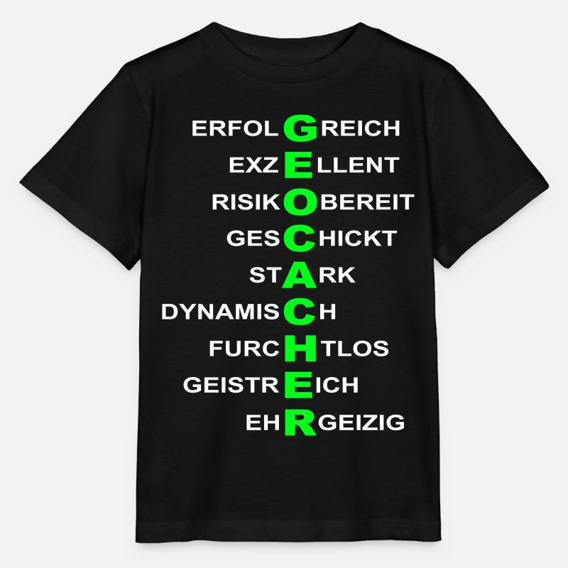 Geocacher Geocaching Geschenke GPS - Stanley/Stella Kinder T-Shirt MINI CREATOR - Schwarz
