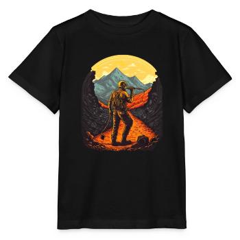 Retro Minenarbeiter mit Werkzeugen - Stanley/Stella Kinder T-Shirt MINI CREATOR  - Schwarz - Vorne - Mikhail (115cm)