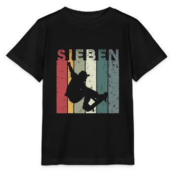 Sieben - Stanley/Stella Kinder T-Shirt MINI CREATOR  - Schwarz - Vorne - Mikhail (115cm)