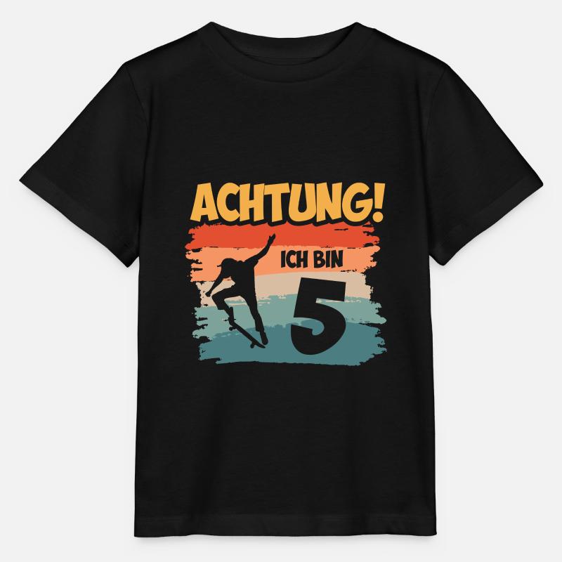 Achtung ich bin 5 - Stanley/Stella Kinder T-Shirt MINI CREATOR  - Schwarz