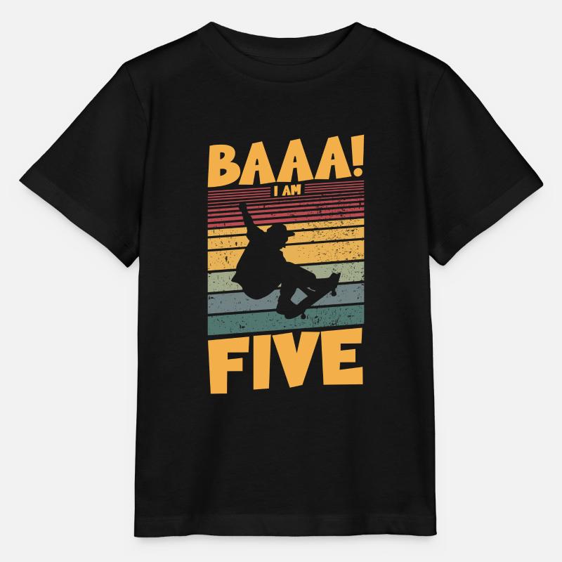 Baaa! I am five - Stanley/Stella Kinder T-Shirt MINI CREATOR  - Schwarz