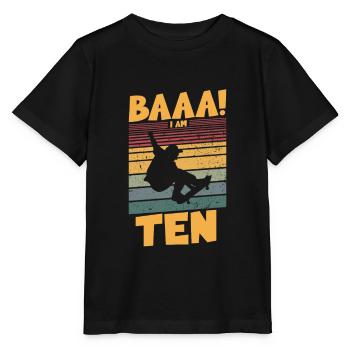 Baaa! J’ai dix ans - T-shirt bio MINI CREATOR Stanley/Stella Enfant - noir - Devant - Mikhail (115cm)