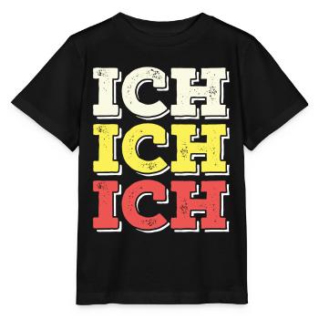 Lustige Sprüche für Egoisten Ich Ich Ich Der Beste - Stanley/Stella Kinder T-Shirt MINI CREATOR  - Schwarz - Vorne - Mikhail (115cm)