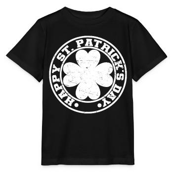 St. Patrick’s Day Gift Shamrock Men, Women, Kids - Stanley/Stella MINI CREATOR Kids’ T-Shirt - black - Front - Mikhail (115cm)