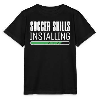 Fußball Skills Fußballtrainer Fußballer - Stanley/Stella Kinder T-Shirt MINI CREATOR  - Schwarz - Vorne - Mikhail (115cm)
