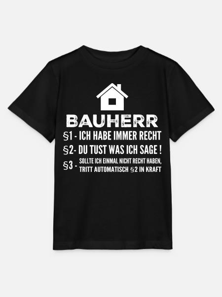 Bauherr Hausbau Baustelle Lustiges Geschenk - Stanley/Stella Kinder T-Shirt MINI CREATOR  - Schwarz