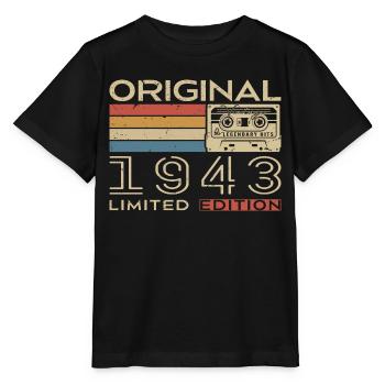 1943 Retro 1943 Geburtstagsgeschenk - Jahrgang 1943 - Stanley/Stella Kinder T-Shirt MINI CREATOR  - Schwarz - Vorne - Mikhail (115cm)