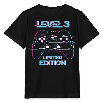 Birthday Level 3 Gaming Limited Edition Gift - Stanley/Stella MINI CREATOR Kids’ T-Shirt - black - Front - Mikhail (115cm)