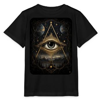 Mystical Divine Eye - Stanley/Stella MINI CREATOR Kids’ T-Shirt - black - Front - Mikhail (115cm)