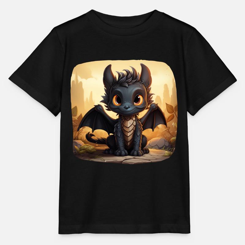 Jack der süße schwarzer Drache - Stanley/Stella Kinder T-Shirt MINI CREATOR  - Schwarz
