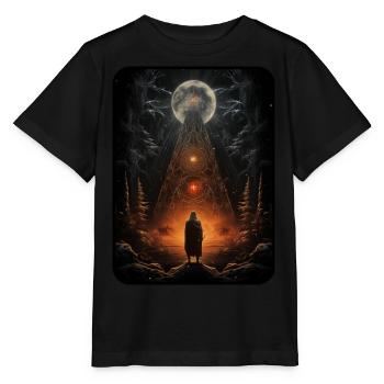 Noël 18ème siècle Fantaisie Vintage - T-shirt bio MINI CREATOR Stanley/Stella Enfant - noir - Devant - Mikhail (115cm)