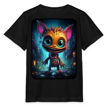 Punchy die süße Monster Lady - Stanley/Stella Kinder T-Shirt MINI CREATOR  - Schwarz - Vorne - Mikhail (115cm)