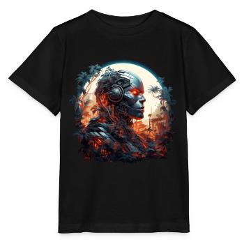 Résurrection d’un cyborg dans la jungle. - T-shirt bio MINI CREATOR Stanley/Stella Enfant - noir - Devant - Mikhail (115cm)